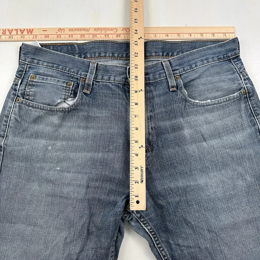 Y2K Levi's 569 Distressed‎ Loose Straight Jeans Men 34x34 Light Wash Denim Skate